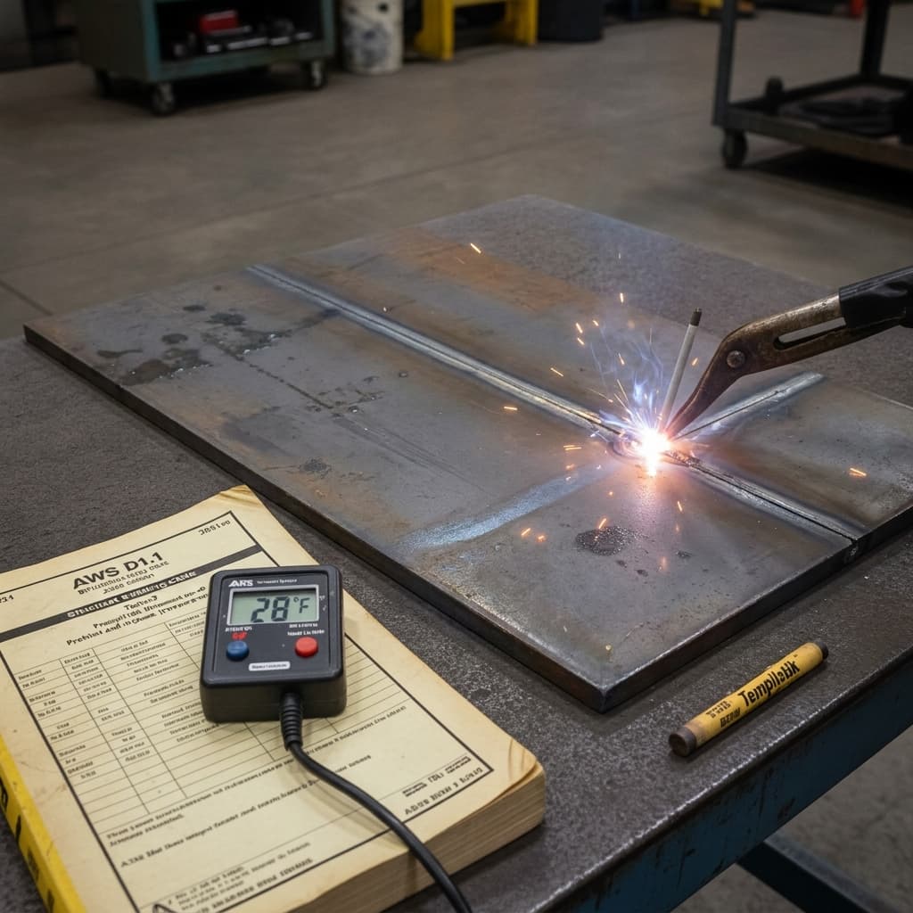 What preheat does half-inch A36 need?